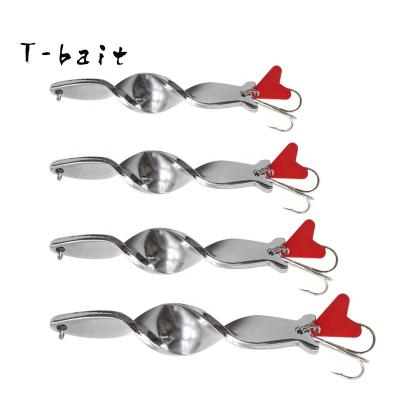 China 10g/14g/21g/28g Metal T-Bait Spinner Spoon Fishing Wobblers Hard Downbait Lure Spinning Sequins Bait Tackle for sale