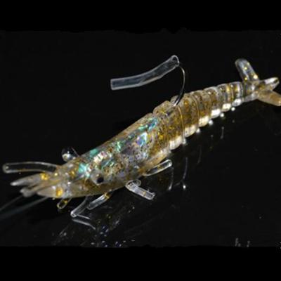 China PVC And Lead Inside 85mm Transparent Soft Prawn 9g Prawn Prime Lure With Lead Inside for sale