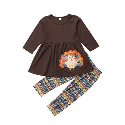 China 2021 Cute Girls Fall Boutique Outfit 100% Cotton Cute Style Kids Outfit Girl Dress for sale