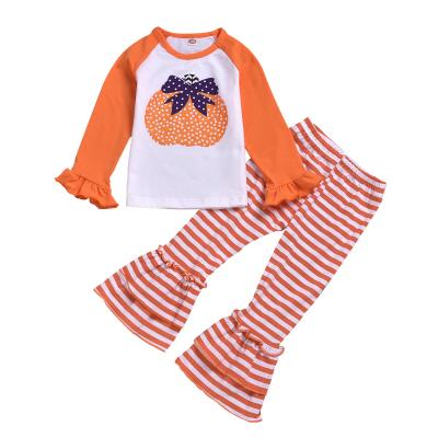 China Good Quality Cute Designer Toddler Fashionable Price Clothing Sets Thanksgiving Outfit For Girls for sale