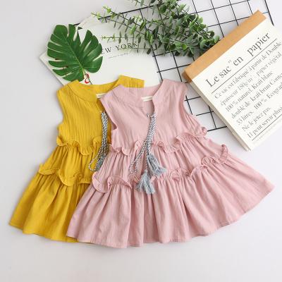 China Excellent washable viable vestido as birthday gift children's clothing sleeved girl's NO--dress for sale