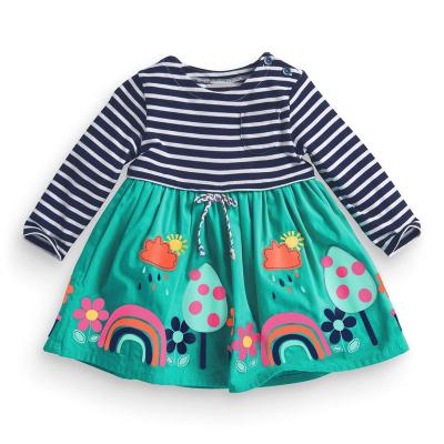 China Best Stylish Washable Design As Birthday Gift Wonderful Fine Workmanship Children's Clothing Long Sleeve Girl Dress for sale