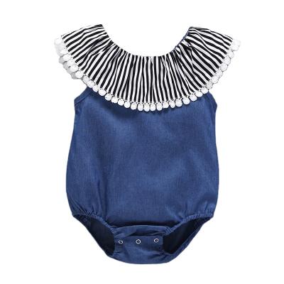 China Sleepsuit Suitable Rompers Denim Cute Quality Price Guaranteed Custom Wholesale Baby Clothes Romper for sale