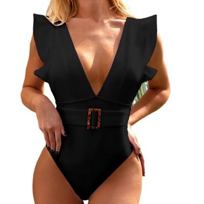 China High Quality Sexy Swimwear Summer Swimwear For Women Backless Ruffle Sheath One Piece Bikini Surfing Swimwear for sale