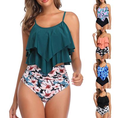 China 2022 new popular QUICK DRY ruffled bikini top bikini waist swimwear women swimwear for sale