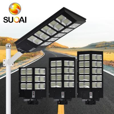 China ROAD SUOAI 240 Outdoor Waterproof ABS Ip65 Induction 180 300 Watt Integrated All In One Solar Led Street Lights for sale