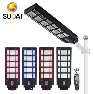 China ROAD SUOAI 90w outdoor upgrade new product Ip65 waterproof 120w 150w 180w integrated all in one led solar street light for sale