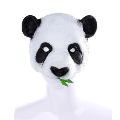 China Customized Party Halloween Carnival Cosplay Props Role Cosplay PU Foam Half Dancing Panda Mask Funny Face for sale