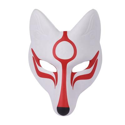 China Masquerade PU Leather EVA White Fox Mask Popular Japanese Anime Halloween Carnival Fox Cosplay Decoration cosplay for sale