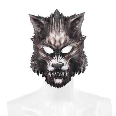 China Halloween Carnival Masquerade Halloween Carnival Masquerade EVA Half Face Animal Wolf Cosplay Hot Selling Frontier Cosplay Prop Mask for sale