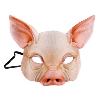 China Halloween Factory Sale Carnival Masquerade Ball Cosplay Party Props EVA Half Face Pig Modeling Animal Masks for sale