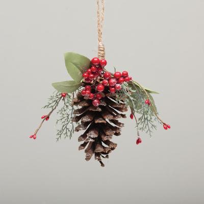 China Beautiful Hot Sale Christmas Tree Plastic Pinecone Hanger Colorful Artificial Willow Branches for sale