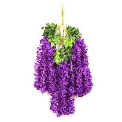 China New natural touch simulation flowers wedding artificial wisteria wedding decoration white for sale