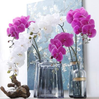 China Fashionable Autumn Plastic Silk Orkid Rose Lily Flower Artificial Wedding Party Orchid for sale