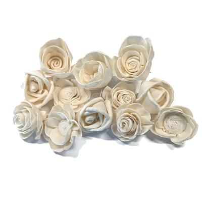 China Natural home decoration factory wholesale wooden crafts wooden touch flower sola flower for sale