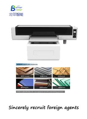 China 6090 Uv Flatbed Printer Crystal Label Metal Printing Tx800 Print Head Acrylic Clothes Advertising Inkjet Printer for sale