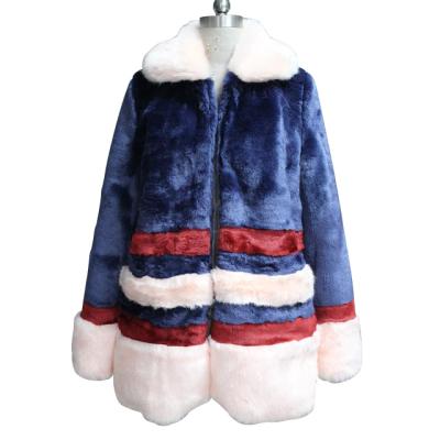 China Coat winter clothes for European women and American popular women's wear rabbit fur winter loose soft ladies coat for sale