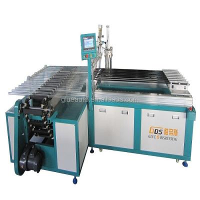 China Automatic Control Equipment T8 Glass Tube Glue Dispensing Machine, Auto Loading, Dispensing, Manual PCB Placing T8 Glass Tube Assembly Line for sale