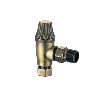 China Antique Antique And Smart Vintage Copper Or Brass Thermostatic Radiator Valve For Cast Iron Radiators for sale