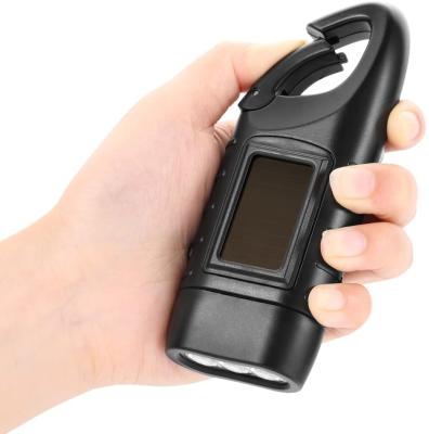 China Multi-Purpose Hand Crank Charging Flashlight LED Flashlight Camping Solar Lamp for sale