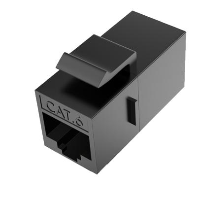 China PCB CAT6 RJ45 Jack Inline Keystone Coupler With Black Color for sale