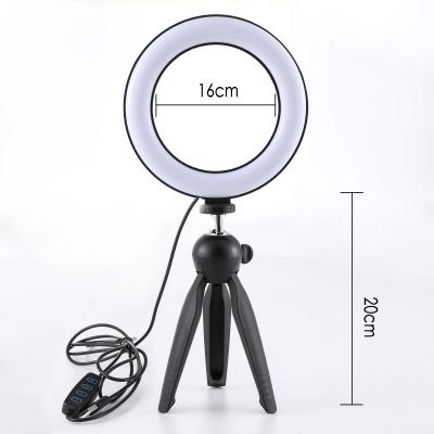 China Ring Beauty Lamp On-Camera Video Adjustable Photography USB Interface Glow Fill Light Lights for Photography with Tripod for sale