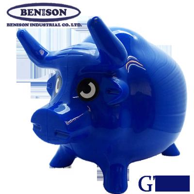 China Large Plastic Plastic Bull Shaped Piggy Coin Bank Phone Booth for sale