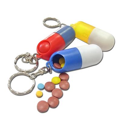 China Mini Plastic Pocket Pill Storage Case Pill Holder Key Chain Key Holder Key Chain Holder Mini Plastic Pocket Pill Storage Case for sale