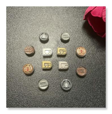 China Fashionable High Quality Customized Nickel Free Alloy Label Rivet Stud Metal Brass Buttons With Logo for sale