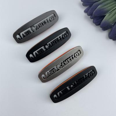 China Customized high quality fashionable high quality zinc alloy brass metal plate pin label badge with logo color enameled ventralex AY7053 for sale