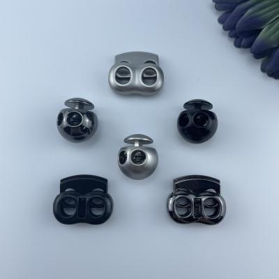 China Wholesale Fancy Zinc Alloy Metal Rope End Plastic Stoppers Nickel Free String Ends Car Stopper for sale