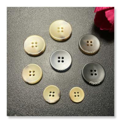 China Customized Wholesale High Quality Washable Polyester Mens Shirt Suit Buttons With Laser Engraved Cut for sale