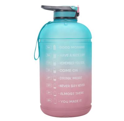 China Sport Wholesale Customized Plastic Water Bottle Sports Water Bottle With Time Marker for sale