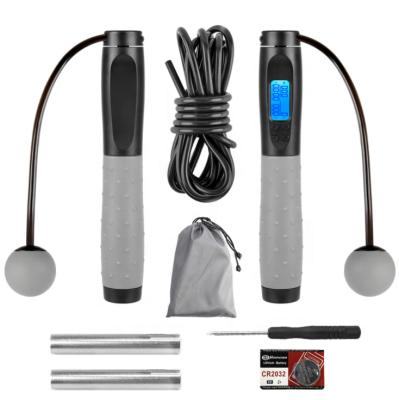 China Wholesale PVC Sports Rubber Custom Training Smart Digital Weighted Skipping Jump Rope With Counter for sale