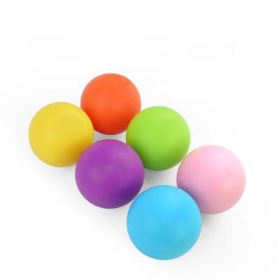 China Custom Colored Logo Yoga Rubber Ball Massager Rubber Lacrosse Balls Silicone Massage Balls Set for sale