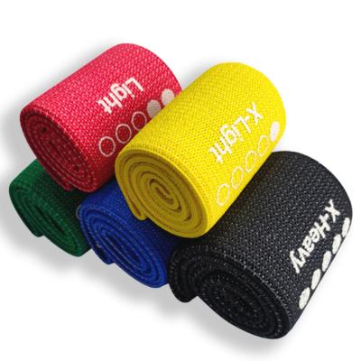 China Comfortable Workout Fitness Women Non Stick Elastic Fabric Resistance Band for sale