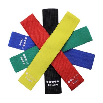 China Custom Polyester Fabric Logo Fabric Resistance Bands Resistance Hip Booty Resistance Bands Set for sale