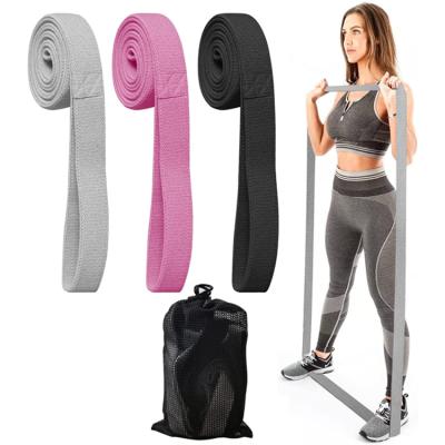 China Fabric Cloth Long Pull Up Bar Barbell Resistance Pull Up Bands Fitness Grip Set Grip for sale