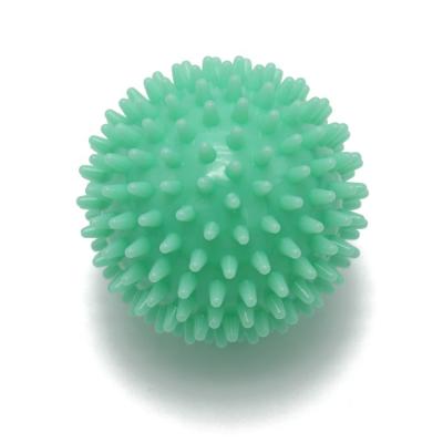 China PVC Small Sport Spikey Green Spiky Massage Ball Black With Logo for sale