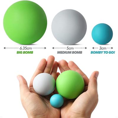 China Colorful Custom Logo Rubber Yoga Lacrosse Balls Silicone Massage Balls Set for sale