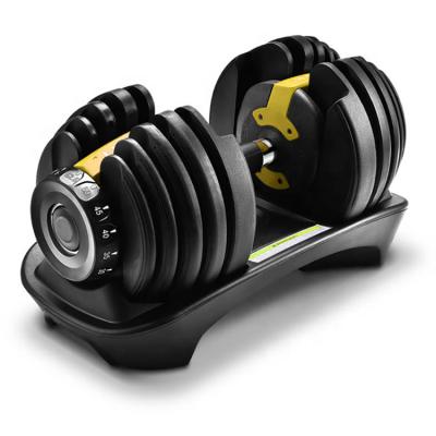 China Universal Adjustable Dumbbell Custom 24 Kg 52.5 Pound Adjustable Dumbbell Set Quick Change Free Weights for sale