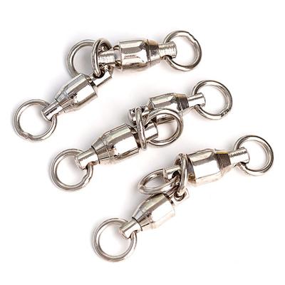 China Rikimaru Bearing Snap Fishing Swivel Connectros Big and Small Locked 4 Rings Stainless Steel Big and Small for sale