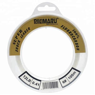 China Rikimaru Sink Fluorocarbon Line 100% Japanese Fluorocarbon Clear Fishing Line 50m and 100m 10LB to 150LB Shock Angling Leader For Sea Bass for sale