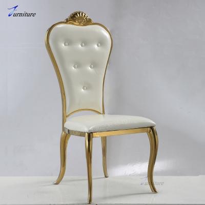 China stacking gold wedding chair for sale