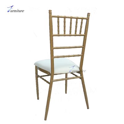 China Stacking stacking gold chiavari wedding chairs for sale