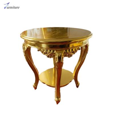 China Wedding Event Party Gold Coffee Table Wooden Wedding for sale