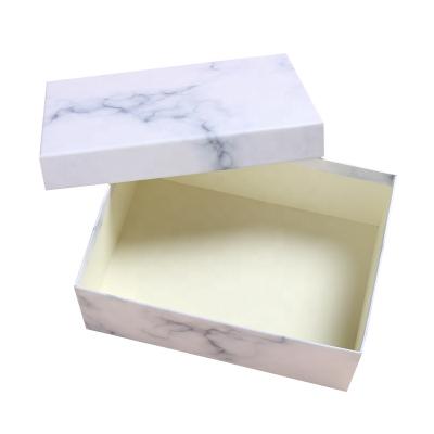 China Recyclable Custom White Marble Sample Gift Shoe Box With Lid for sale