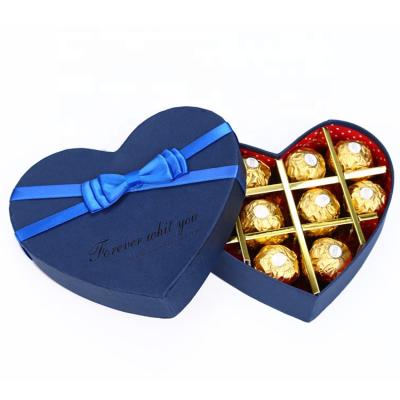 China Recyclable Luxury Heart Shaped Chocolate Box Custom Cardboard Gift Box With Lid Chocolate Gift Box Paper for sale