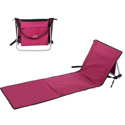 China Easy Carry Aluminum Portable Foldable Padded Camping Picnic Beach Mat With Backrest for sale