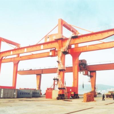 China Gantry Crane injection mold lifting crane gantry type 01 container double girder rubber tire gantry crane gantry crane 20 ton for sale